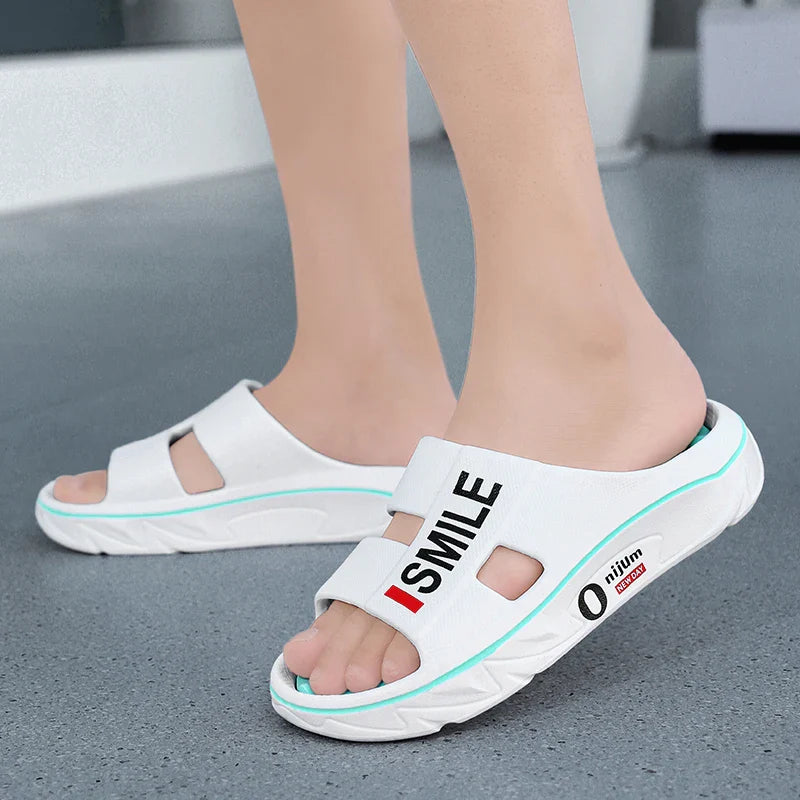 Summer Men’s Massage Slippers – Indoor Outdoor Soft Slides, Beach Sandals & Casual Flip-Flops