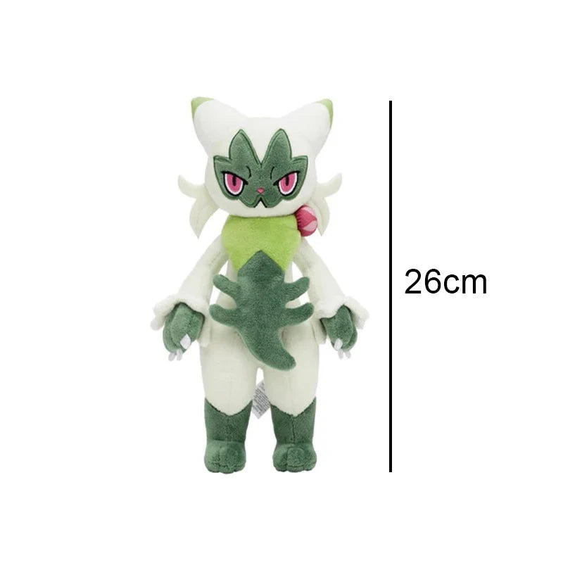 Pokemon Sprigatito Plush – Floragato & Meowscarada Evolution Stuffed Doll, 9th Gen Anime Toy Gift for Kids