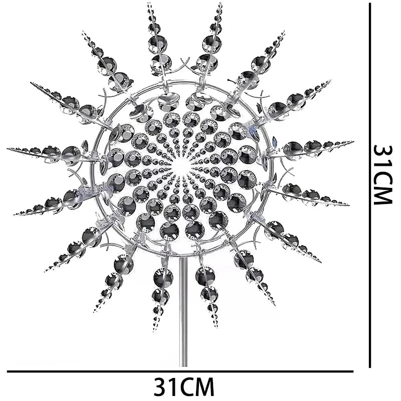 Transform Your Garden with our New Magical Metal Windmill - 3D Kinetic Sculpture Wind Solar Spinners
