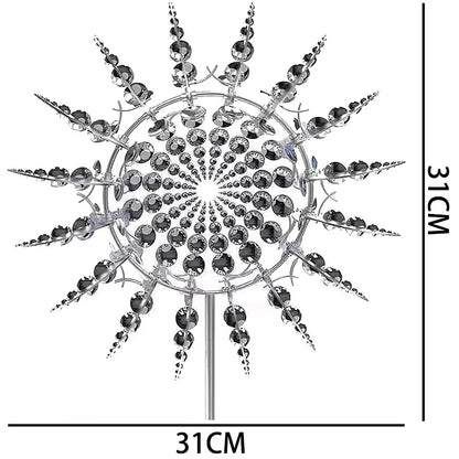 Transform Your Garden with our New Magical Metal Windmill - 3D Kinetic Sculpture Wind Solar Spinners
