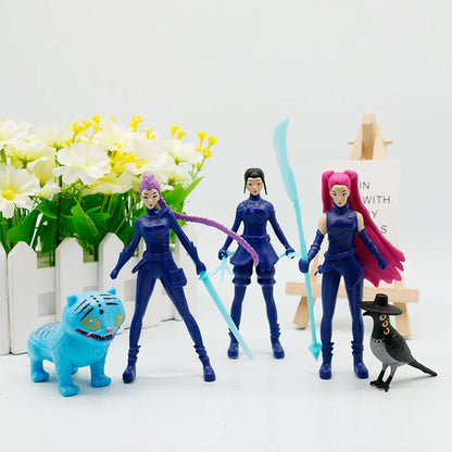 5pcs Kpop Demon Hunters Action Figure Set — Derpys, Tiger, Rumi, Mira & Zoey Collectible Figurines, Gift for Fans