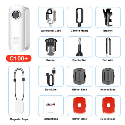 SJCAM C100/C100 Plus Mini Action Camera – 1080P & 4K WiFi Waterproof Sports DV Camcorder with H.265 Recording