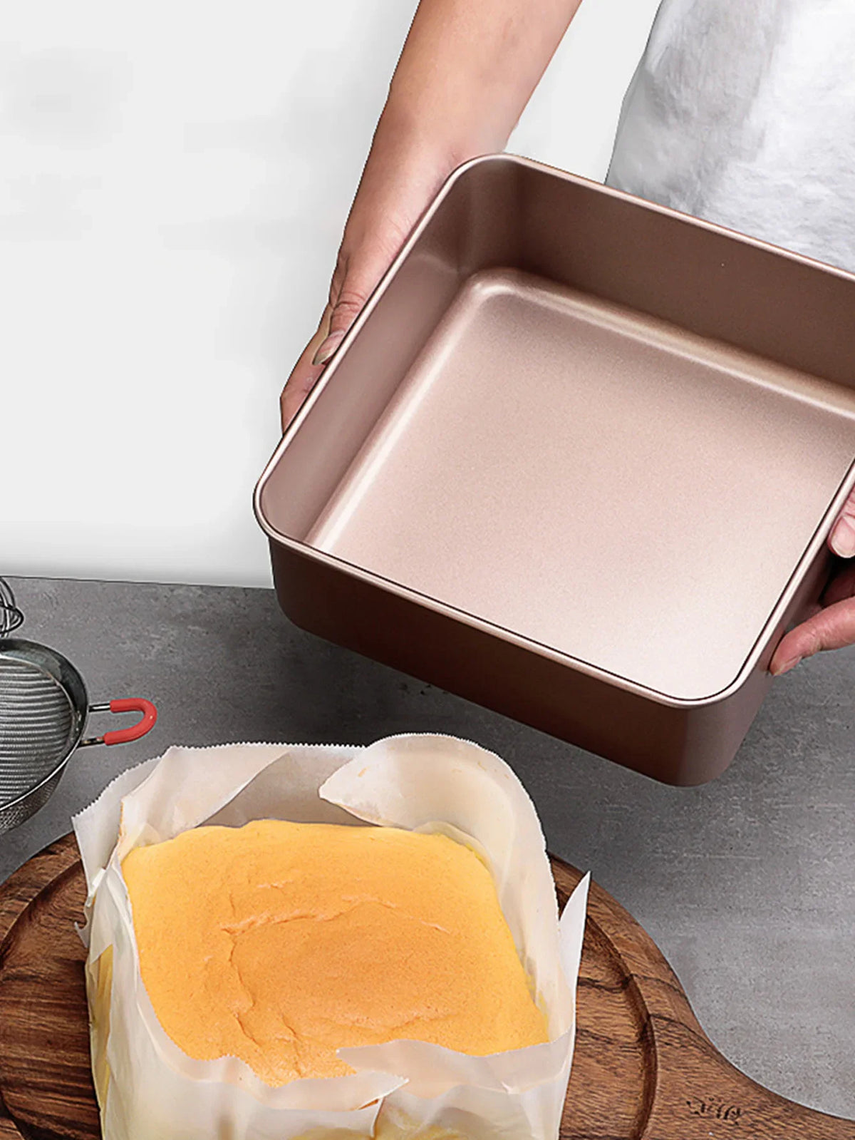 7/8/9 Inch Square Cake Mold – Sponge and Fluffy Cake Pan for Family Baking, Pastries, Cookies, and Chocolate Making