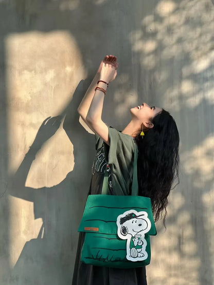 New Snoopy Tote Bag | Large Capacity Casual Shoulder Bag for Girls, Travel & Everyday Use