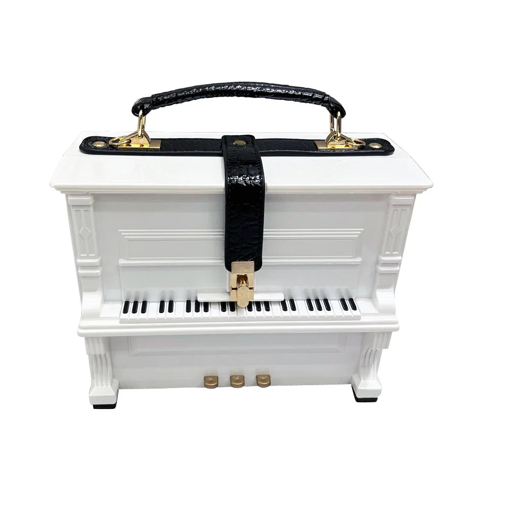 Luxury Designer Piano-Shaped Handmade Crossbody Shoulder Bag for Women – Elegant Purse, Messenger & Banquet Bag