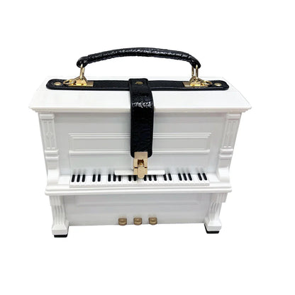 Luxury Designer Piano-Shaped Handmade Crossbody Shoulder Bag for Women – Elegant Purse, Messenger & Banquet Bag