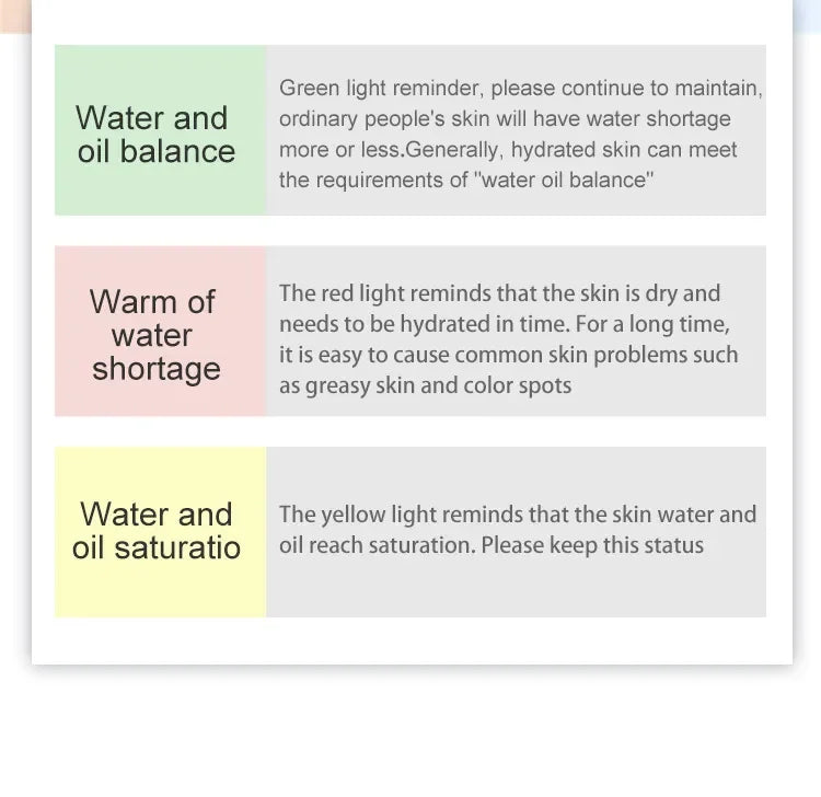 LCD Digital Skin Analyzer with Bio-Technology Sensor - Precise Oil & Moisture Tester for Skin Care Spa Monitoring