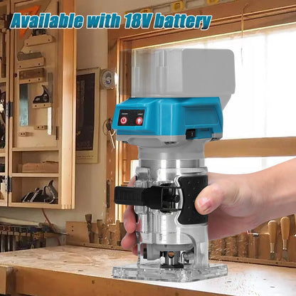 Woodworking Electric Trimmer - Brushless Trimming Machine, Router & Engraving Slotting Tool for Makita 18V Battery