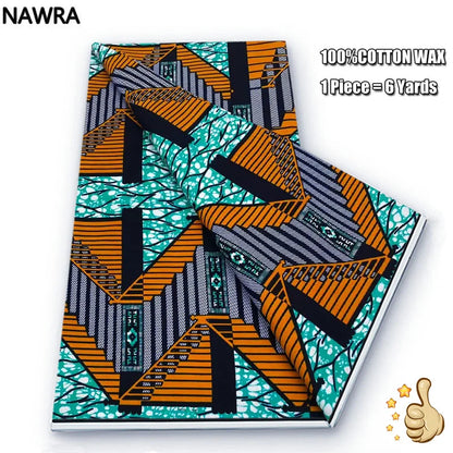 2026 African Real Wax Print Fabric - 100% Cotton Nigerian Ghana Style Pagne for Women