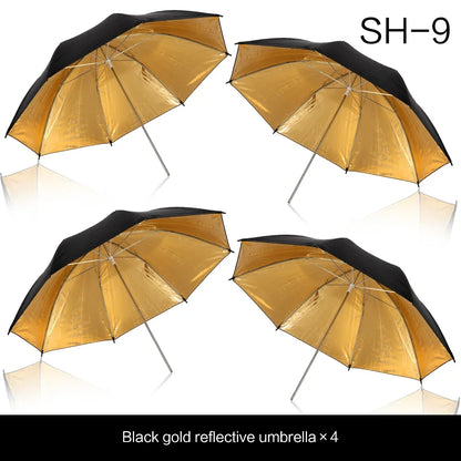 4-Pack 33"/83cm Soft White Translucent Umbrellas — Photo & Video Studio Lighting Diffusers for Photography Flash