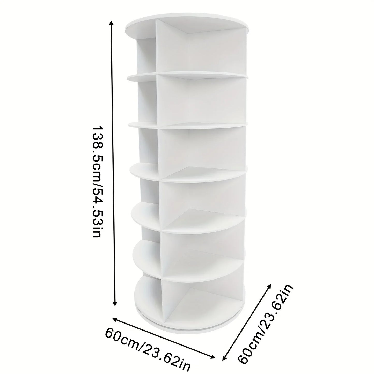 Rotating Multi-Layer Shoe Rack – Floor-to-Ceiling Shoe Cabinet & Bag Display Organizer with 360° Rotation