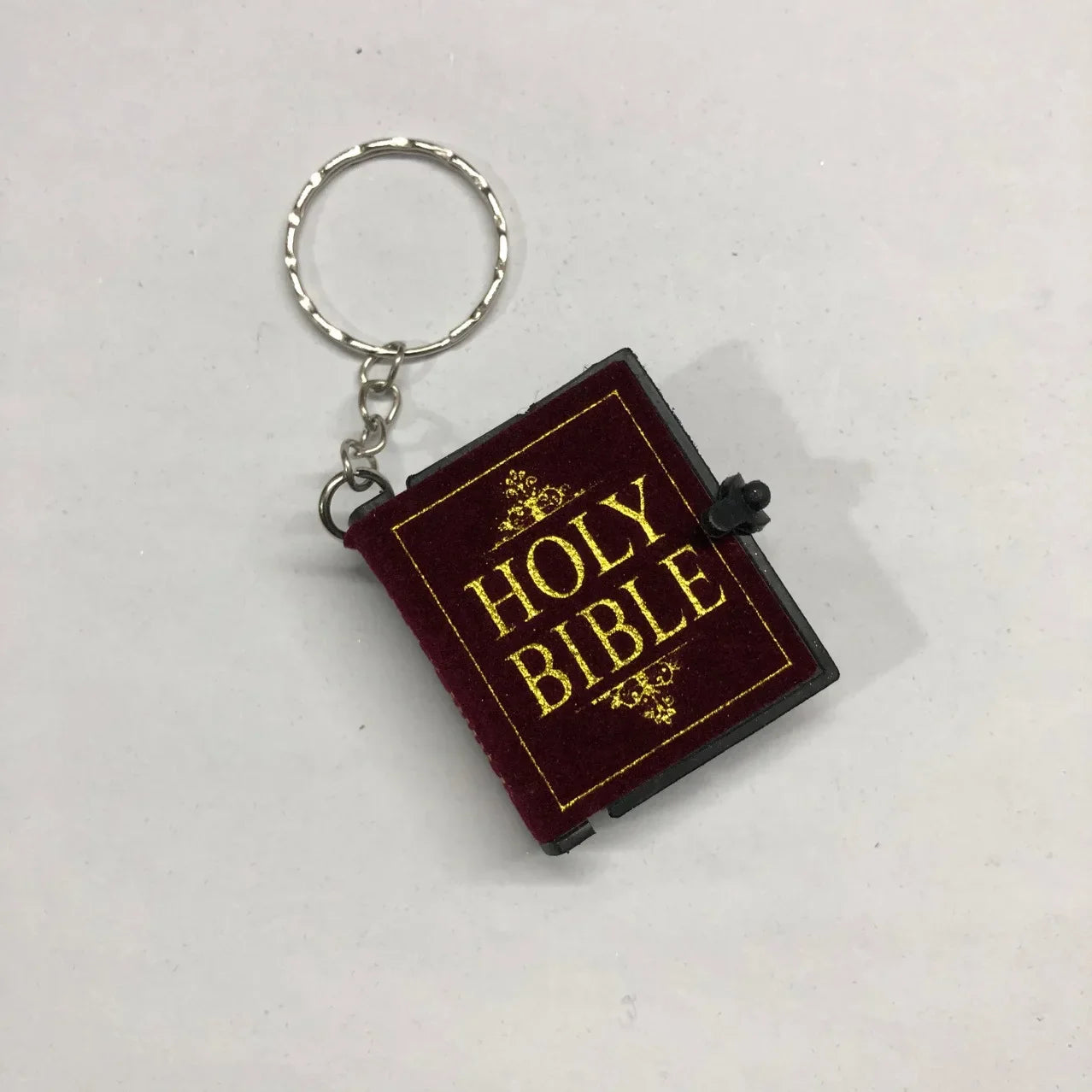Mini English Holy Bible Keychain - Christian Jesus Cross & Muslim Keyring, Prayer God Bless Charm for Women’s Bag