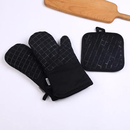 Anti-Scald Heat-Resistant Gloves – Thickened Non-Slip Microwave & Oven Mitts for Baking, Pastry & Candy Making
