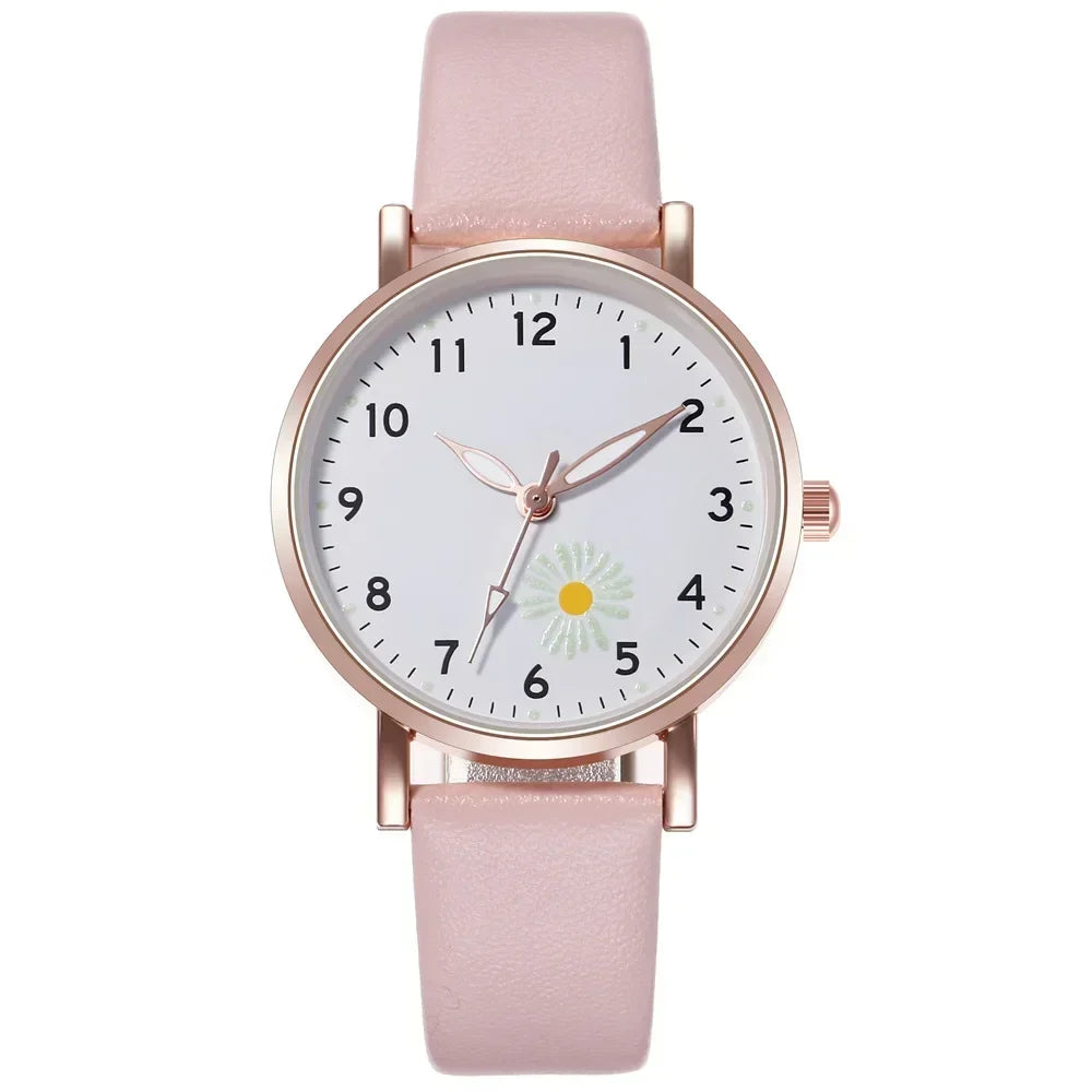 Luxury Luminous Retro Women’s Quartz Watch – Leather Strap Ladies Wristwatch