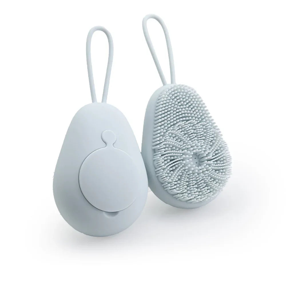 Silicone Soft Exfoliating Body Scrubber – Refillable Foaming Bath Brush with Massage Function