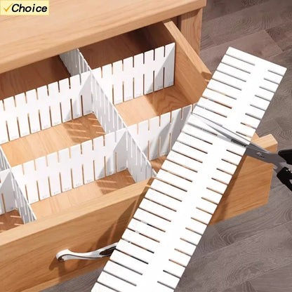 4/8PCS Adjustable Drawer Dividers – Durable Storage Organizer for Socks, Underwear, Cosmetics & Clothes