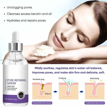 Pore Shrinking Serum – Facial Essence for Large Pore Removal, Tightening, Repairing, and Firming Skin Care