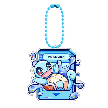 Pokémon Acrylic Keychain Set — Eevee, Pikachu, Gengar & Charizard Cartoon Pendant for Anime, Game Collection & Gift Toys