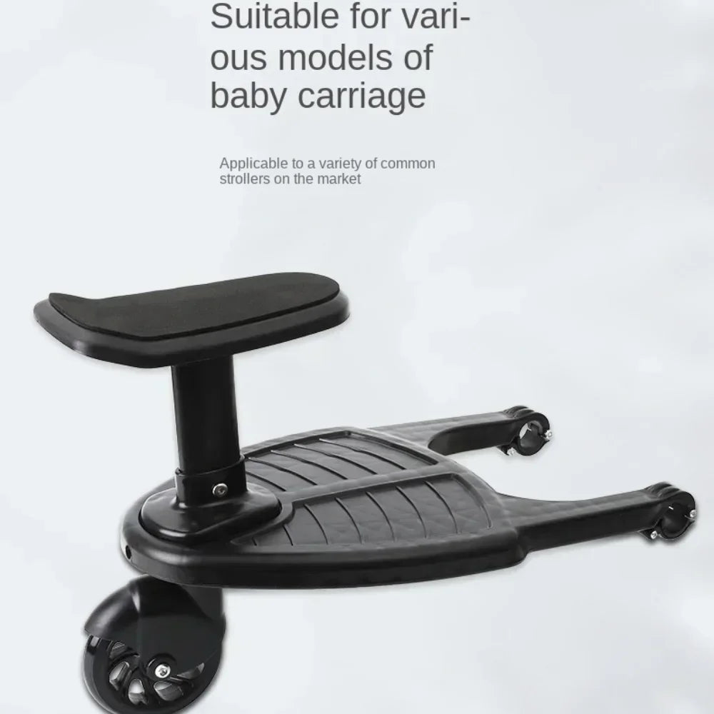 Universal Stroller Step Board Adapter – Seat for Second Child, Jogger, Twin Stroller, Scooter & Baby Pram Hitch Accessory