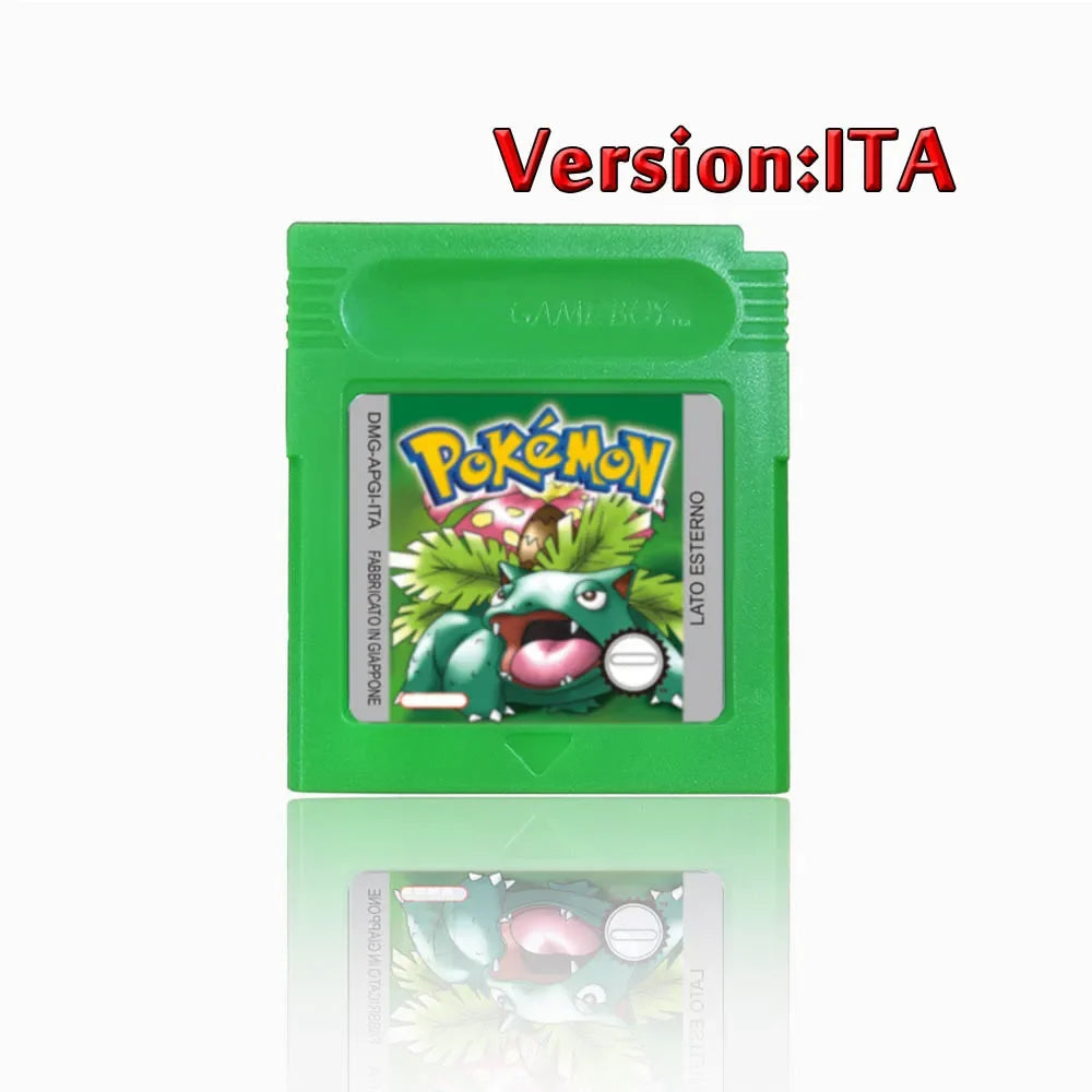 Pokemon GBC Game Cartridge - 16-Bit Video Game Card in Red, Blue, Crystal, Gold, Silver & Yellow Versions