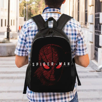 Custom Spider-Man Web Backpack – Water-Resistant School & College Bag for Men and Women