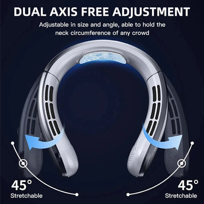 Xiaomi 8000mAh Portable Bladeless Hanging Neck Fan – Rechargeable Mini Fan with Mute Operation, LED Display, and Air Cooler Function