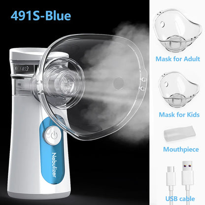 KIUZOU Silent Handheld Mesh Nebulizer – Portable Asthma Inhaler & Mini Humidifier for Kids & Adults
