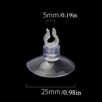 10pcs Rubber Aquarium Suction Cups – Holders for Air Line Tubes, Hoses, and Pumps