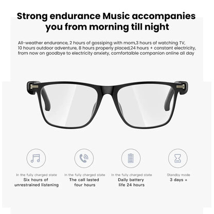 2025 Smart Glasses M01 – Bluetooth Sunglasses with Polarized, Blue Light Filtering Lenses, Waterproof for Men