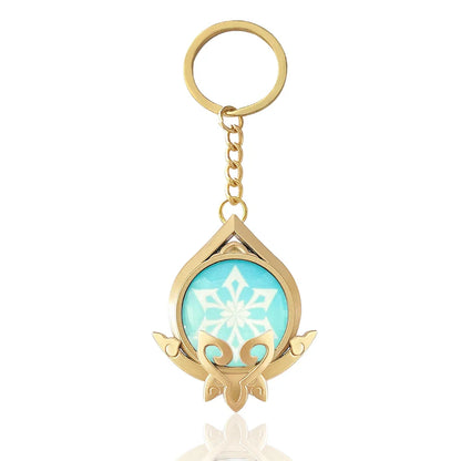 Genshin Impact Venti Eye Keychain 1:1 – Luminous Anime Cosplay Key Ring Backpack Pendant Gaming Accessories Gift