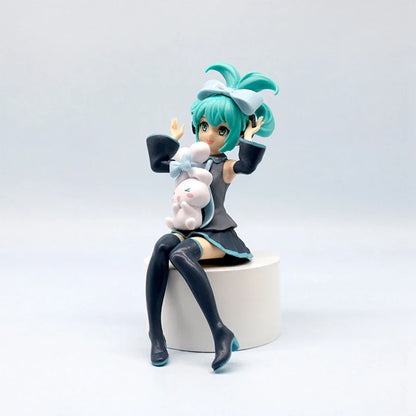 20cm Hatsune Miku x Cinnamoroll Anime Figure – Kawaii PVC Action Doll Toy Gift for Adults