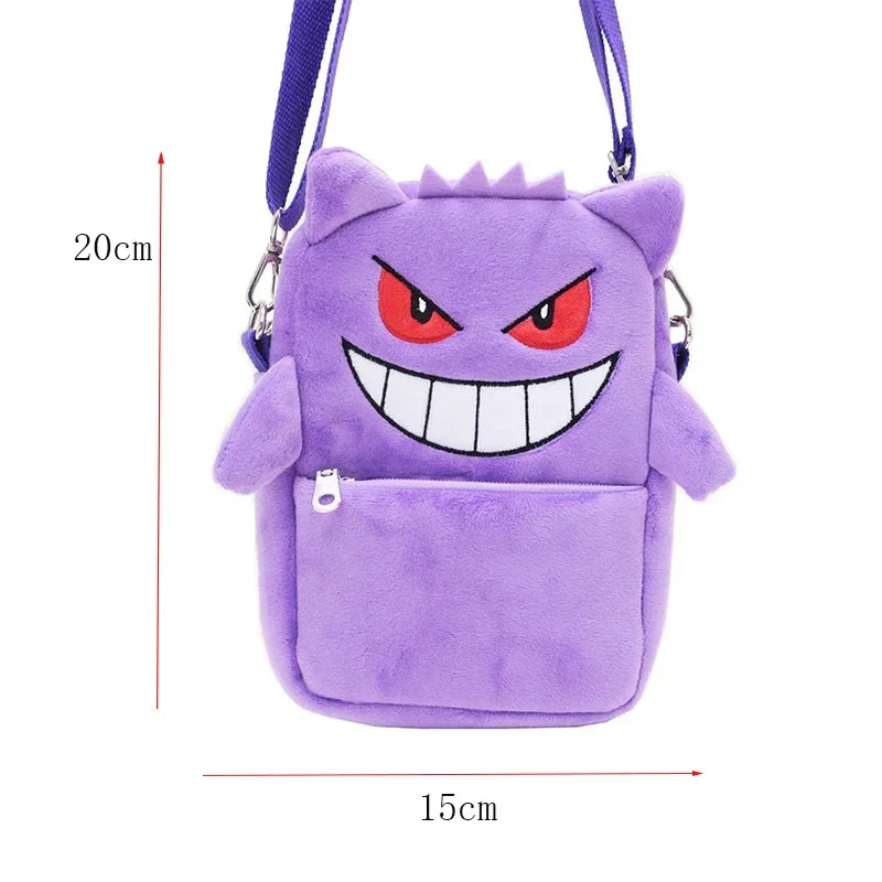 Pokemon Plush Backpack – Gengar, Mimikyu, Snorlax, Rowlet, Lucario & Charmander Anime Shoulder Bag Dolls