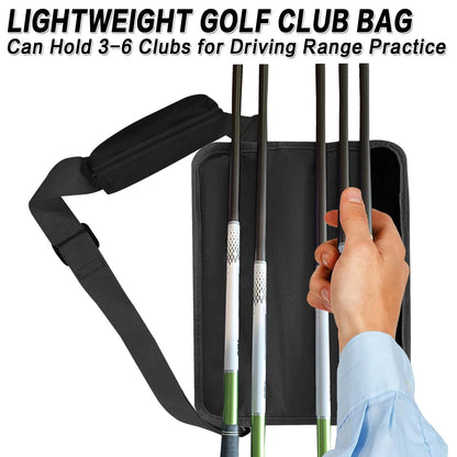 Mini Lightweight Golf Club Bag – Portable Carrier for Golfer with/without Ball Pouch, Driving Range & Training Case