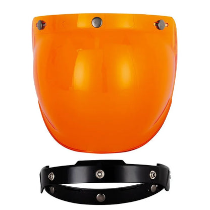 Motorcycle Helmet Bubble Visor – Anti-Fog UV Protection HD Lens for Retro Open Face Helmets