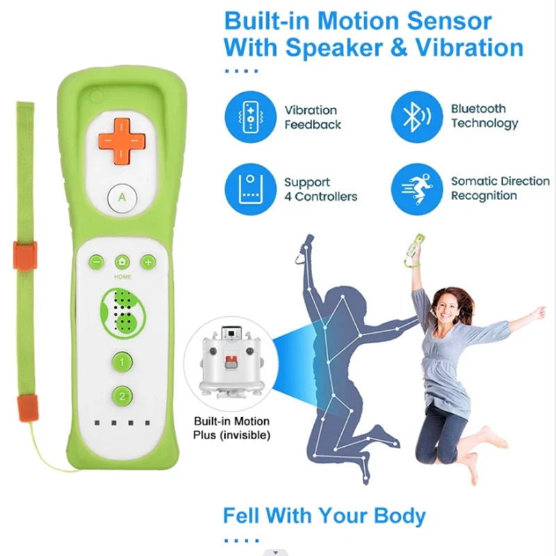 Wii Remote and Nunchuck Controller Set with Motion Plus – Gamepad for Nintendo Wii Console
