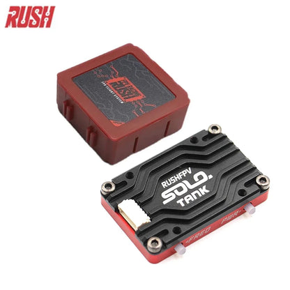 RUSHFPV RUSH TANK SOLO 5.8G VTX Video Transmitter – 48CH 1.6W High Power CNC Shell with Built-in Microphone for RC FPV Racing Drone
