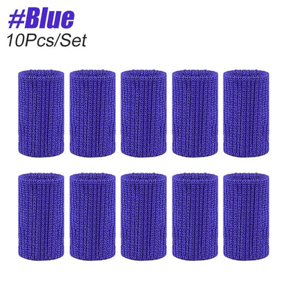 10Pcs Finger Sleeves Set – Soft Breathable Nylon Thumb Brace & Elastic Support Tape for Sports & Arthritis Relief