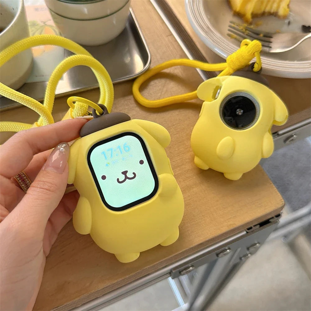 Cute Cartoon Apple Watch Case with Lanyard - Silicone Protective Cover for 49mm & Compatible Apple Watch Models