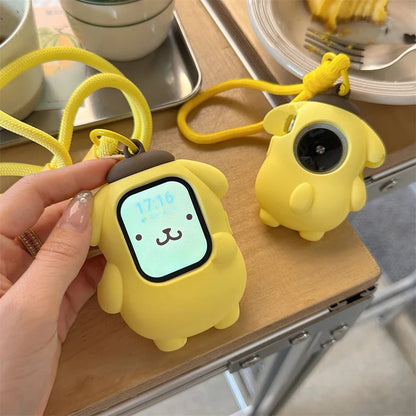 Cute Cartoon Apple Watch Case with Lanyard - Silicone Protective Cover for 49mm & Compatible Apple Watch Models