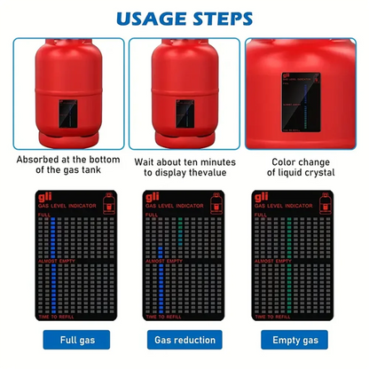 Gas Tank Level Indicator – Practical Propane, Butane & LPG Fuel Gauge with Adhesive for Accurate Gas Measurement