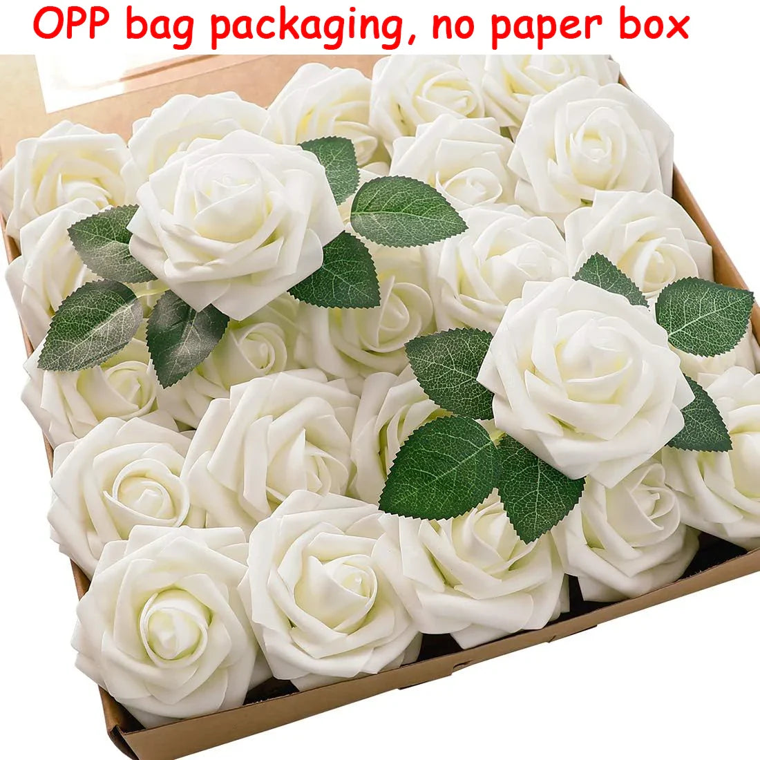 25pcs Artificial Roses with Stems – Fake Flowers for DIY Wedding Bouquets, Centerpieces & Home Party Decorations