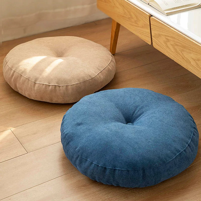 Solid Color Floor Seat Pillow – Round Meditation & Yoga Cushion for Sofa, Bed, Car Seat, and Pouf Mat