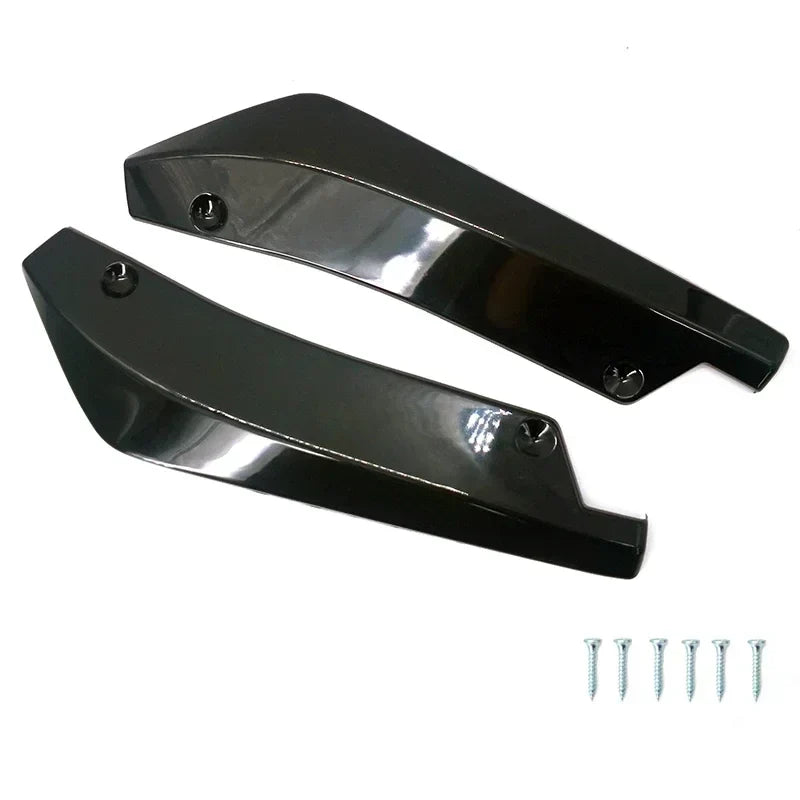 Universal Car Bumper Lip Spoiler - Carbon Fiber Style Splitter, Diffuser & Side Skirt Scratch Protector Extension