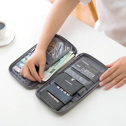 Family Passport Holder - Multi-Functional Document Organizer Case for Travel Accessories and Cardholder