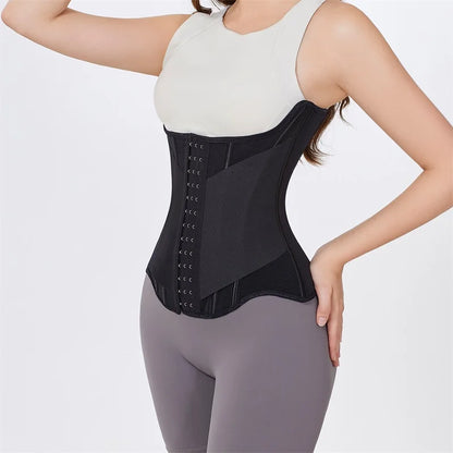 MiiOW U-Shaped Waist Trainer Corset – Women’s Buttoned Shapewear with Steel Bones for Breast Lift, Slimming & Breathable Comfort