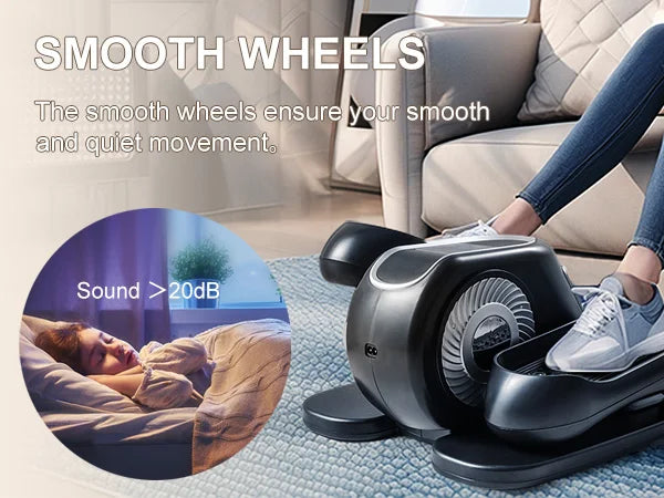 Under Desk Elliptical Machine – Leg Exerciser with Remote Control & 12 Adjustable Speeds, Quiet Elliptical Trainer