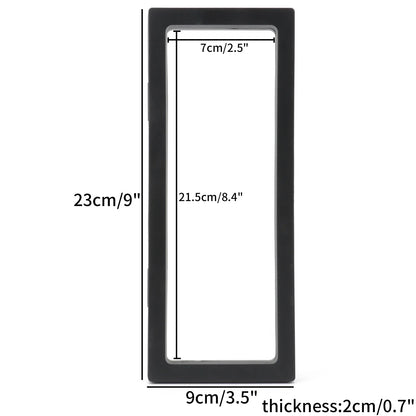 Black 3D Floating Display Case – Free-Standing Jewelry Storage for Rings, Earrings, Necklaces