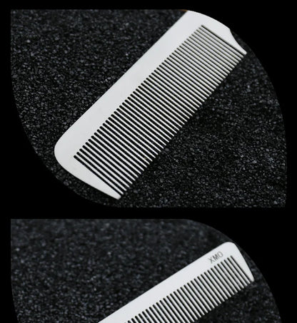 Ultra-Thin Titanium Steel Hairdressing Comb – Professional Men’s Point-Tail Hair Styling Brush