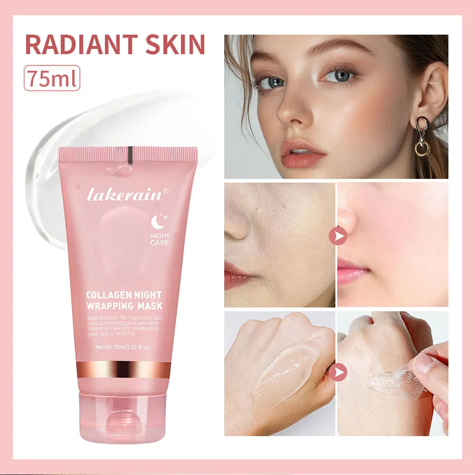 Collagen Jelly Cream – Hydrolyzed Overnight Peel-Off Facial Mask for Hydration & Firming