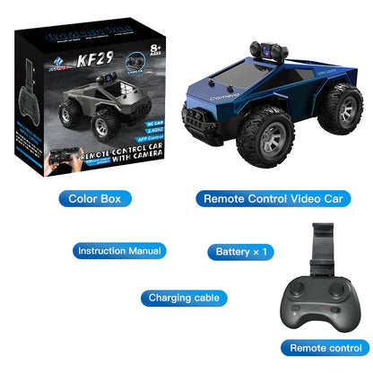 NEW KF29 RC Car with HD Camera – FPV Wireless Remote Control Toy for Photos, Videos & Conversation Gift
